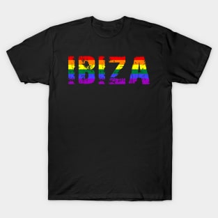 Ibiza Gay Pride LGBT Rainbow Flag T-Shirt